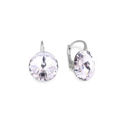Náušnice biele Rivoli sa Swarovski Elements Sweet Candy K112212C Krystal 12 mm