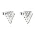 Stříbrné náušnice pecka s krystaly Swarovski bílé 31226.1 Krystal
