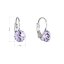 Náušnice bižutérie s krištáľmi Preciosa fialové okrúhle 51031.3 Violet