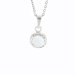 Stříbrný náhrdelník s bílým opálem a krystaly Swarovski Elements kolečko White Opal