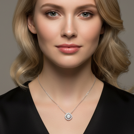 Náhrdelník s čírymi zirkónmi Princesse SN001C