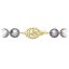 Perlový náhrdelník z riečnych perál so zapínaním zo 14 karátového zlata 922028.3/9265A grey