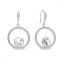Strieborné náušnice číre so Swarovski Element Orbita KWCD1122SS39C Krystal