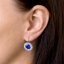 Sada šperkov s kryštálmi Swarovski náušnice a prívesok modrej okrúhle 39107.3 Majestic Blue