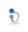Prsteň sa Swarovski Elements gulička Sapphire + Light Sapphire