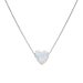 Stříbrný náhrdelník se syntetickým opálem bílé srdce 12048.1 White s. Opal