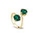 Prsten zelený se Swarovski Elements Ronda PPG10882EM Emerald