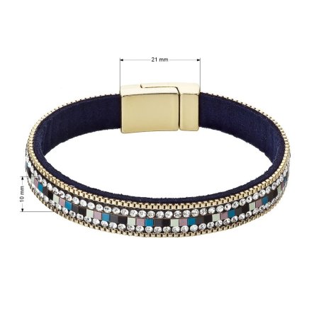 Náramek tmavě modrý textilní 53008.3 blue