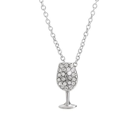 Náhrdelník čirý se Swarovski Elements Víno Krystal