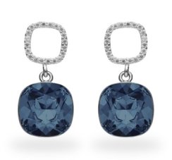 Náušnice so Swarovski Elements Orbis KC447010DB Denim Blue