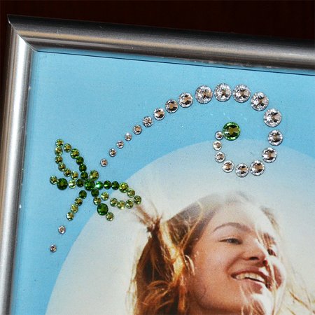 Stříbrný fotorámeček se Swarovski Elements motýl barevný EL-10151