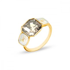 Prsten šedý se Swarovski Elements Imperial Trio PG44803GSLGD Light Grey DeLite
