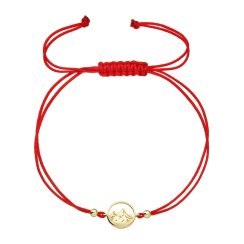 Kabbalah pozlacený náramek hory 13090.1 červený