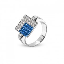 Prsten modrý se Swarovski Elements Kingdom PFM6CSA Sapphire