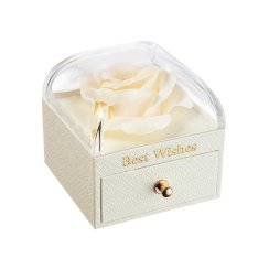 Dárková krabička květina KR0006 bílá