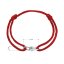Kabbalah náramok so striebornou ozdobou 13094.3 red