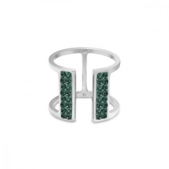 Prsteň zelený sa Swarovski Elements Radiance PFMP2EM Emerald