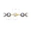 Perlový náramek z říčních perel se zapínáním ze 14 karátového zlata 923010.3/9266A grey