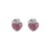 Náušnice růžové se Swarovski Elements Srdce Rose