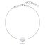 Strieborný náramok so syntetickým opálom biely okrúhly 13019.1 White s. Opal