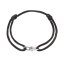 Kabbalah náramok so striebornou ozdobou 13094.3 black
