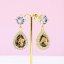 Stříbrné náušnice visací s krystaly Swarovski Elements Briselle KCPG4320LCTC Light Topaz