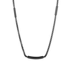 Náhrdelník pánský z matné černé oceli 42007.3 černý