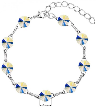 Náramok Rivoli so Swarovski Elements Krystal AB 8 mm