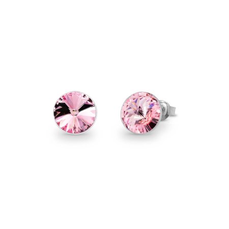 Náušnice svetlo ružové Rivoli so Swarovski Elements Sweet Candy Studs K1122SS39LR light rose 8 mm
