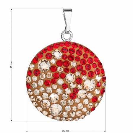Přívěšek se Swarovski Elements placka 34131.3 Siam Gold