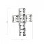 Strieborný prívesok s kryštálmi Swarovski biely krížik 34236.1 Krystal