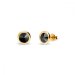 Náušnice černé stříbrné pozlacené se Swarovski Elements Tiny Bonbon Studs KRG1122SS29J Jet 6 mm