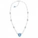 Stříbrný náhrdelník modrý Trilliant N4706AQ6AQM Aquamarine