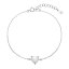 Strieborný náramok so syntetickým opálom biele srdce 13088.1 white