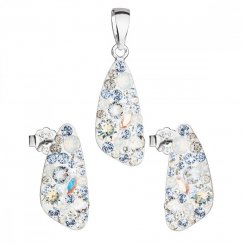 Sada šperků s krystaly Swarovski náušnice a přívěsek modrý 39167.3 Light Sapphire
