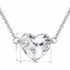 Strieborný náhrdelník s kryštálmi Swarovski biele srdce 32020.1 Krystal