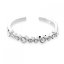 Strieborný prsteň biely so Swarovski Elements okrúhlymi krištáľmi Krystal