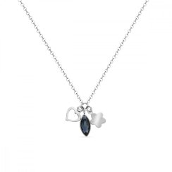 Náhrdelník černý se Swarovski Elements Serenity NMIX2201GT Graphite