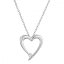 Stříbrný náhrdelník srdce s jedním zirkonkem 12053.1