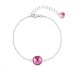 Náramok ružový sa Swarovski Elements Candy B1122SS47R Rose