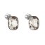 Strieborné náušnice pecka s kryštálmi Swarovski šedý obdĺžnik 31279.5 Silver Shade
