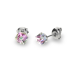 Náušnice so Swarovski Elements Small Cube Studs K48414VL Vitrail Light