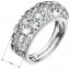 Strieborný prsteň s kryštálmi Swarovski biely 35031.1 Krystal