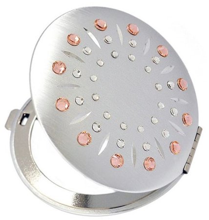Kosmetické kapesní zrcátko se Swarovski Elements sun zlaté  EL-01.7