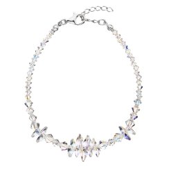 Stříbrný náramek se Swarovski krystaly AB efekt 33107.2 AB