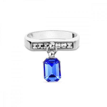 Prsteň modrý sa Swarovski Elements Royal PKK26028SAC Sapphire