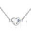 Strieborný náhrdelník s kryštálom Swarovski biele srdce 32061.1 Kryštál