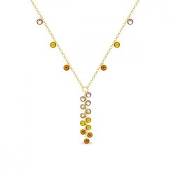 Náhrdelník oranžový se Swarovski Elements Milipedo NKGROLO2038TG Tangerine