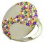 Kosmetické kapesní zrcátko se Swarovski Elements Corals Rainbow EL-08