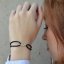 Kabbalah náramok so striebornou ozdobou 13094.3 black